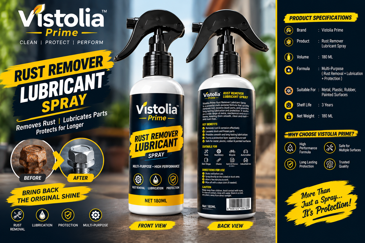 Rust Remover Spray – Instant Rust Cleaner for Metal, Iron, Steel, Bike & Car | Easy Return