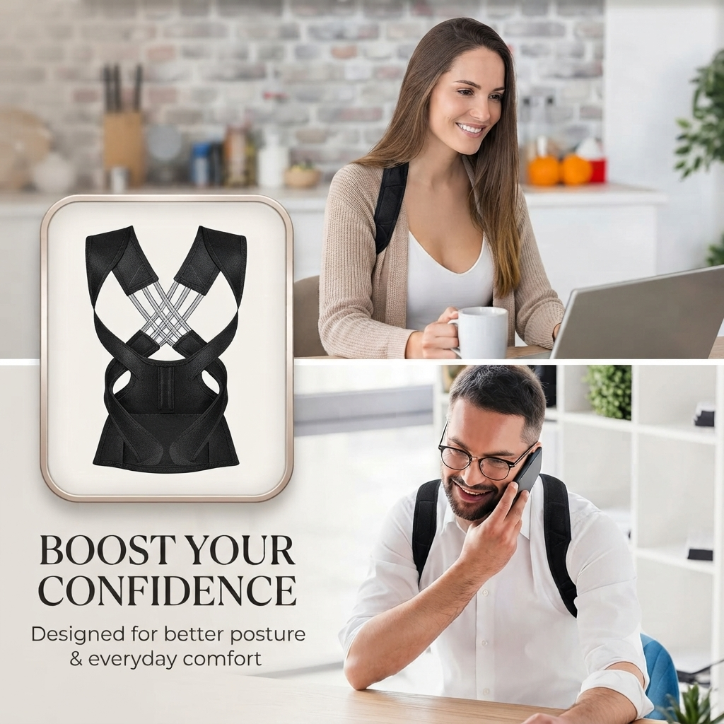 Back Brace Posture Corrector for Men and Women,Adjustable Back Posture Belt Invisible