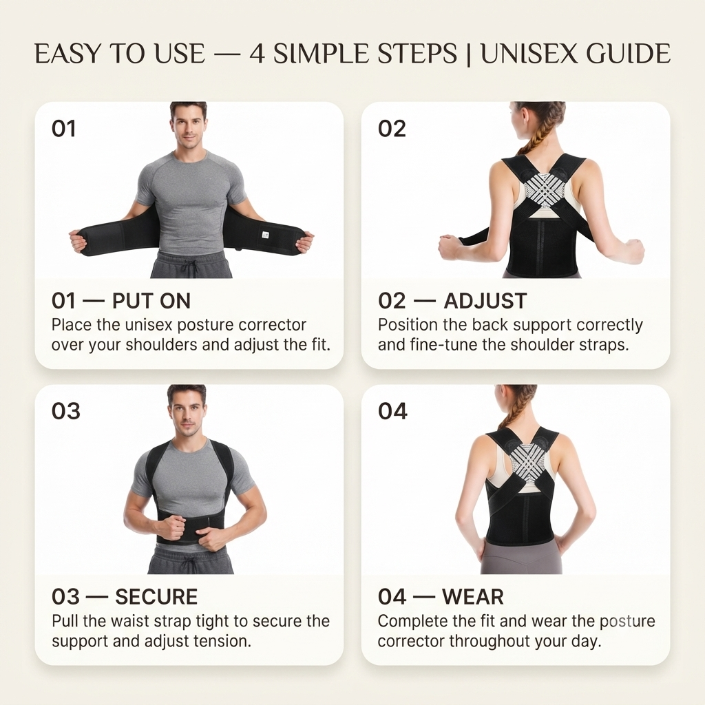 Back Brace Posture Corrector for Men and Women,Adjustable Back Posture Belt Invisible
