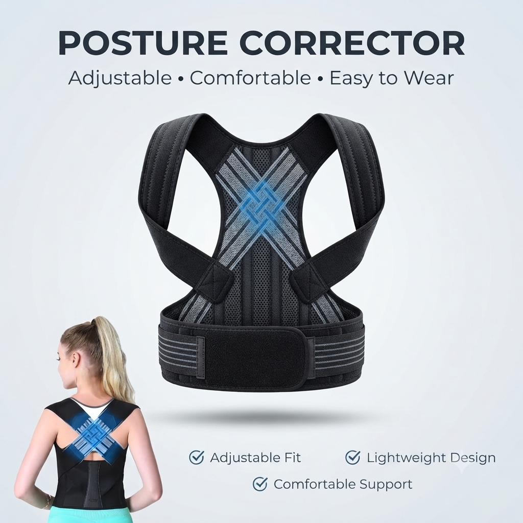 Back Brace Posture Corrector for Men and Women,Adjustable Back Posture Belt Invisible